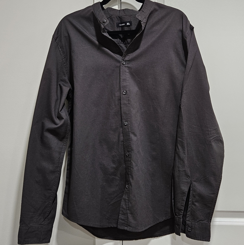 Men's Dark Brown Cotton Shirt